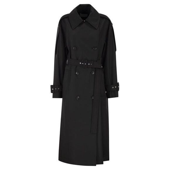 SPORTMAX Jackets & Blazers - Sportmax Women Spxgocce - Long Trench Coat In Water-Repellent Twill